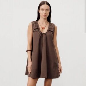 DISSH Gabby Bitter Chocolate Brown Mini Dress NWT